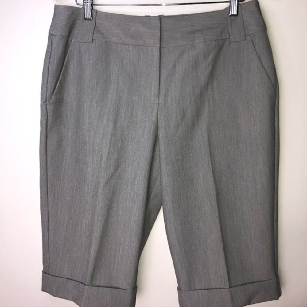 Worthington Modern Fit Bermuda Gray Shorts Women's 12‎